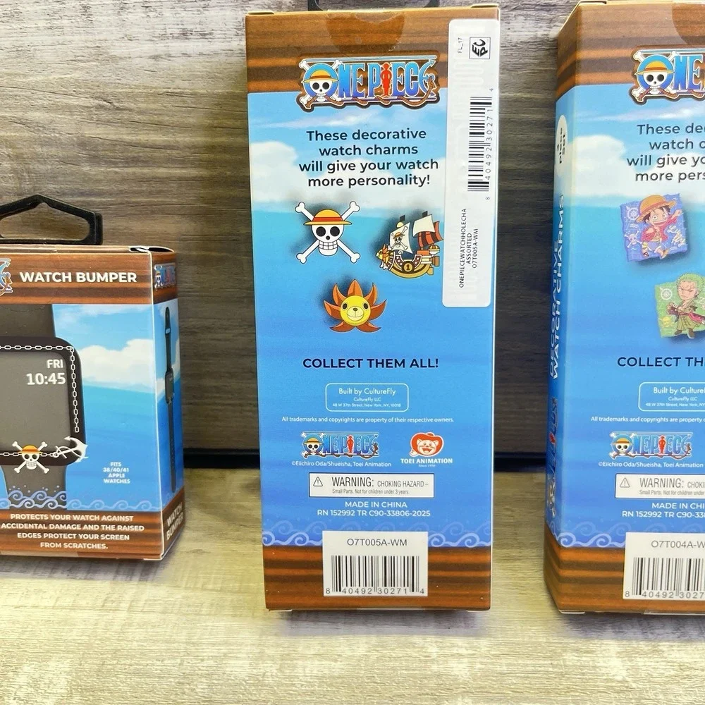 One Piece Anime Apple Watch Fits Series 1-10 Bumper Charms Lot Of 3